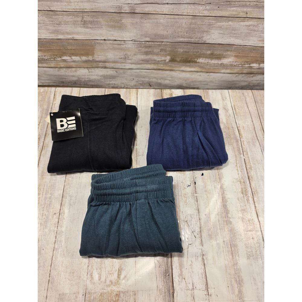Basic Editions Stirrup Leggings Bundle Black Navy Teal Small Medium Lot of 3